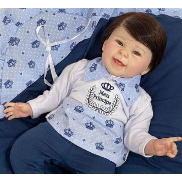 Imagem de Bebê Reborn Sorrindo Realista Ana Dolls Corpo Vinil Silicone Toma Banh