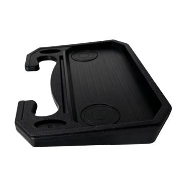 Imagem de Tnfeeon Mesa Portátil Compacta para Volante de Carro, para Laptop, Trabalho, Bandeja Dobrável Com Porta-copos para Viajantes (Preta)