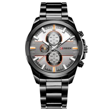 Imagem de Relógio masculino de aço inoxidavel à prova d´agua de quartzo analógico