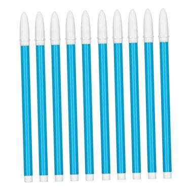 Imagem de oshhni Conjunto de 10 Canetas Marcadoras para Tecido Solúveis em Água com Efeito Envernizado para Costura, Laváveis ​​e Ideais para Alfaiataria, Confecção de, Azul