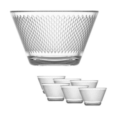 Imagem de Conjunto 60 Bowl Vidro Alta Qualidade 300Ml Design Zig Zag