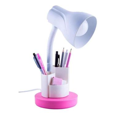 Imagem de Luminaria De Mesa Spiralle Estudo Porta Lapis Caneta Pink