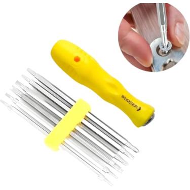 Imagem de Kit de Chaves com 12 Pontas Intercambiáveis - Manutenção, Eletrônica, Reparos em Celulares, Tablets e Computadores, Jogo de Chaves de Fenda, Philips, Torx e Outras