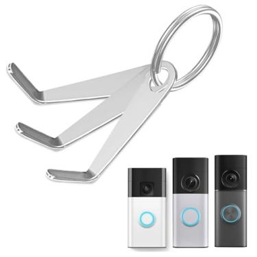 Imagem de Pacote com 3 peças de substituição de chave de campainha compatível com a nova campainha de bateria (2024), ferramenta de chave de liberação de chave de campainha, pino de remoção de campainha, 1