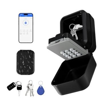 Imagem de Caixa de bloqueio de chave inteligente com código eletrônico, controle de aplicativo, acesso ao código PIN, seguro à prova de intempéries para casa, garagem, apartamento