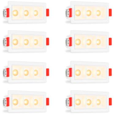 Imagem de 8 Mini Spot Triplo Embutir Led Recuado Micro Downlight Bet91