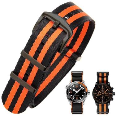 Imagem de Aoeiwv Pulseira de relógio de nylon balístico militar de 20 mm, 22 mm, com fivela pesada, macia, durável, impermeável, pulseira de reposição de nylon premium para homens e mulheres