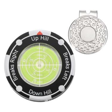 Imagem de YELARXI Leitor verde golfe, marcador de bola de golfe com bolha de auxílio de leitura verde de alta precisão e clipe magnético para tampa - adequado para (treinamento/acessórios/presente/homens e