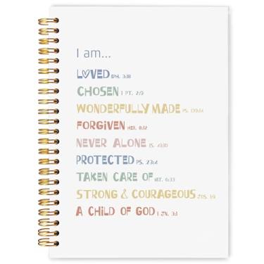 Imagem de WARDOS Caderno Cristão Positivo Boho 13 x 20 cm, Caderno de Diário com Versículo da Bíblia I Am Love, Diário de Oração Religiosa para Mulheres, Presentes Baseados na Fé Cristã para Mulheres