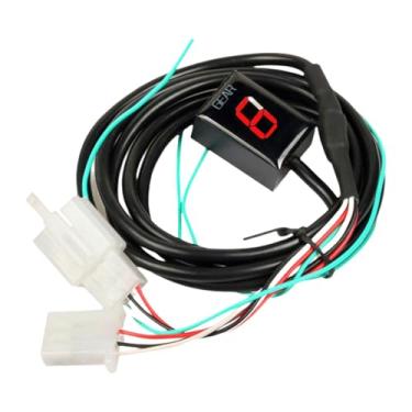 Imagem de JicSuXi Indicador de engrenagem da motocicleta LED Display digital modificado medidor de exibição de engrenagem multifuncional para Utvs ATV, Vermelho