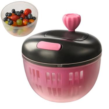 Imagem de Spinner de vegetais - Spinner de alface com orifícios de drenagem - Escorredor de 800 ml, tigela de lavagem de alimentos, drenagem, ferramenta de preparação de cozinha estável para piquenique em casa
