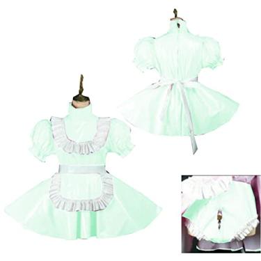 Imagem de Vestidos de empregada plus size estilo Sissy Dress Locable Sweet Dress Costume, verde-claro, GG