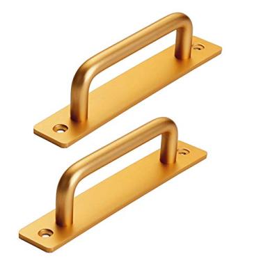 Imagem de STXYANGV Puxadores de porta de 2 peças, puxadores de porta deslizantes, maçanetas de porta de celeiro para portão de jardim puxadores de porta de guarda-roupa para portas de casa, portas de madeira