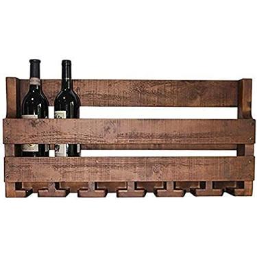 Imagem de Prateleira de vinho pendurada rack de vinho tipo industrial rack de vinho de ferro montado na parede/prateleira decorativa/70 cm