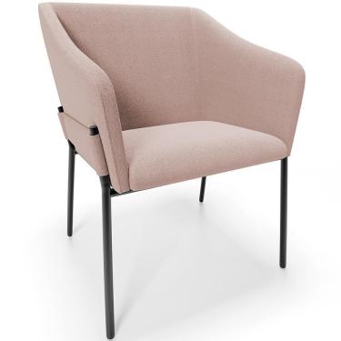 Imagem de Cadeira Para Sala De Jantar Estar Living Olívia L02 Bouclê Rosê - Lyam Decor