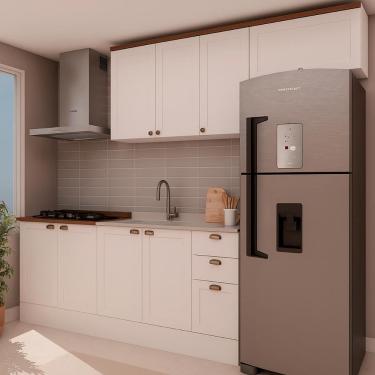 Imagem de Armário de Cozinha Genialflex Iluminata 4 Peças Branco