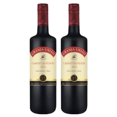 Imagem de Kit 2 Vinho Tinto Cabernet Sauvignon Granja União 750ml Vinicula Garib