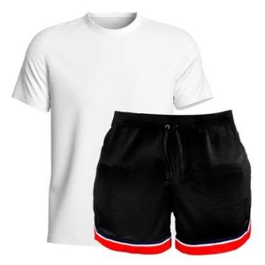 Imagem de Conjunto Short Esportivo Basquete e Camiseta Masculina-Masculino