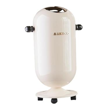 Imagem de YWJLQH Lixeira com Rodas, Cesto de Lixo Doméstico de Grande Capacidade, Criativa E Versátil, Balde para Papel E Lixo para Banheiro, 20L, Branco