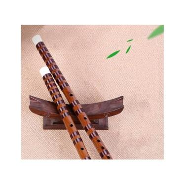 Imagem de Flauta de bambu profissional flauta amarga uma seção flauta transversal flauta instrumento de flauta para iniciantes (tecla F)