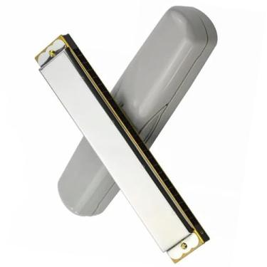 Imagem de Gaita profissional de tocar, 24 furos, vibrato, gaita profissional, instrumento de harpa fácil de tocar