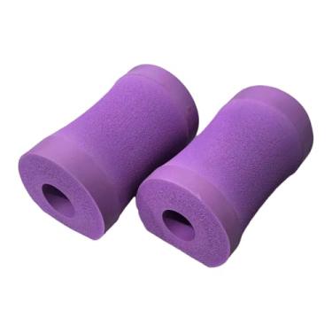 Imagem de simhoa Almofadas para flexões, blocos de espuma para exercícios, estáveis ​​e portáteis, acessórios para pilates, apoio de pulso confortável para uso, Roxo