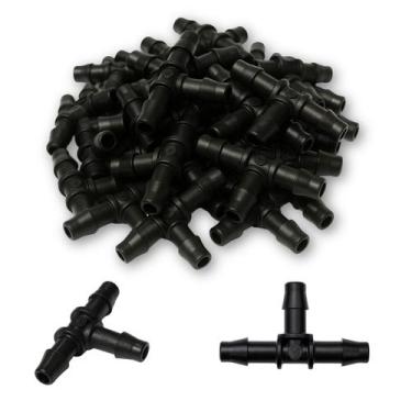 Imagem de Kit 20 Conector Te 4,5mm P/ Microtubo Irrigação Horta Jardim - Plasnov