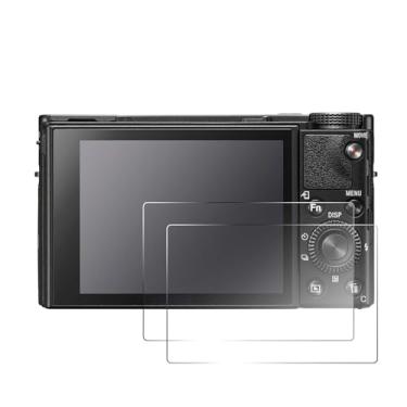 Imagem de pssped 2 películas protetoras de tela compatíveis com câmeras SONY DSC-RX100 RX100 II RX100 III RX100 IV RX100 V RX100 VI VII RX100 RX100M2 M3 M4 M5 M6 M7, película de vidro temperado transparente