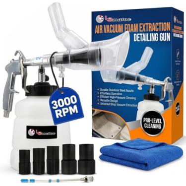 Imagem de LE LEMATEC Pistola e kit de limpeza de carro de alta pressão - Conjunto de vácuo extrator com bocal inoxidável, para detalhes automotivos, tapetes, estofados e limpeza de superfícies (LE-WT-0100SB)