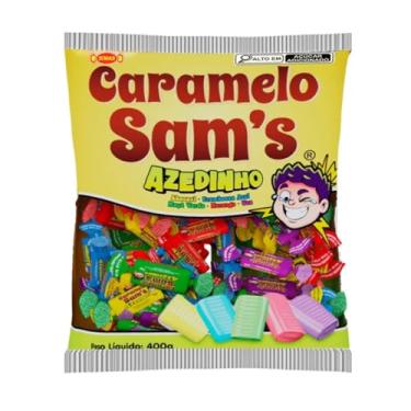 Imagem de 1 Pacote de Bala SAM'S 400g (Sabores: Caramelo Salgado, Hortelã ou Azedinho) (400, Azedinho)