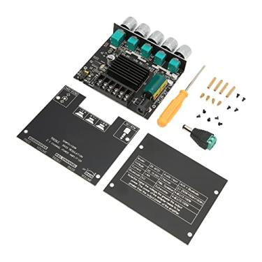 Imagem de KIMISS Módulo Amplificador de Potência Digital 2.1 Canais 50W 50W 100W Com 5.0 e Entrada AUX para Experiência de Som Aprimorada
