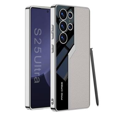 Imagem de LYJSMGZ Capa magnética para Samsung Galaxy S25 Ultra/S25 Plus/S25, proteção de câmera com tudo incluído, moldura galvanizada, bordas macias, capa à prova de choque, cinza, S25 Plus