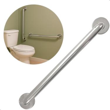 Imagem de Dona D Cor, Alça De Apoio 50cm Inox Barra De Acessibilidade Banheiro Idoso PCD Box Suporte De Segurança Parede