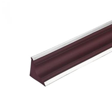 Imagem de 9,5 m flexível autoadesivo linha canto canto linha rodapé linha de cintura descascar e colar parede decoração de acabamento (vinho tinto + prata)