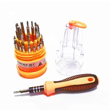 Imagem de Mini kit de ferramentas de reparo 31 em 1, conjunto de chaves de fenda pequeno magnético para iPhone, iPad, computador, laptop, relógio, óculos, PC, câmera, eletrônico, alça antiderrapante