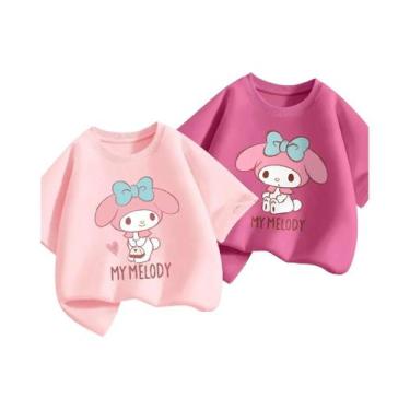 Imagem de Camisetas De Algodão 100% Para Meninas Bebês Com Estampa Da Hello Kitt