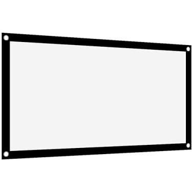 Imagem de Tela de projetor de 100 polegadas, telas de projetor laváveis 4K HD 16:9, tela widescreen dobrável anti-vinco, tela de projetor portátil para filmes, home theater, ambientes internos e externos