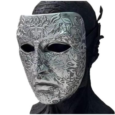 Imagem de BEESUM New Version Baldwin IV of Jerusalem Costume Mask Ancient Embroidered Mask Props Resin