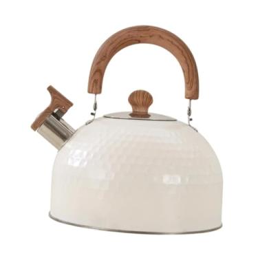 Imagem de Fenteer Chaleira elétrica com apito, para fogão, em aço inoxidável, ideal para casa, uso externo e apartamentos, 2.5l