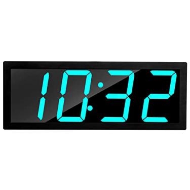 Imagem de Relógio de Parede Digital Grande Controle via APP Data Temperatura Display 100 Cores Gravar Som Ativar Função Contagem Regressiva Brilho Contínuo Alar