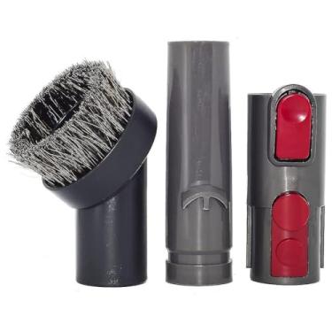 Imagem de Adaptador de Mangueira para Anexo Pincel V15 V11 V10 V8 V7 V6 Cerdas Macias Limpeza Detalhes Pó em Bancadas Mesas Persianas Vendas Espaços apertados E
