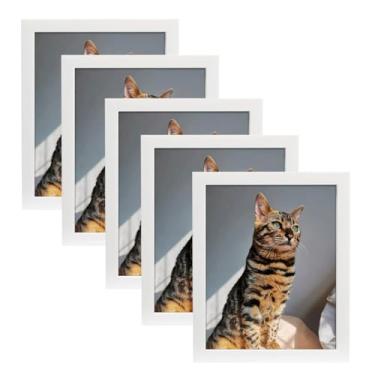 Imagem de Conjunto de Molduras Parede com 2 Unidades Feito Madeira para Montagem em ou Mesa Vertical Horizontalmente Fotos e Posters Vidro Plástico Orgânico Dec