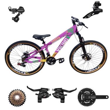 Imagem de Bicicleta 26 VikingX T25 21v Freeride  SHIMANOS Pneu Slick Fino Fx Amarela1.50-Unissex