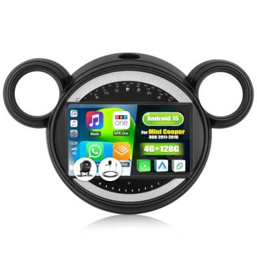 Imagem de [4G + 128G] Rádio de carro Android 15 para Mini Cooper R60 2011-2016 com carro sem fio CarPlay Android Auto, tela sensível ao toque de 22.9 cm, mini Cooper estéreo para carro com WiFi, navegação GPS