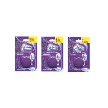 Imagem de Kit 3 Tablete Para Caixa Acoplada Lavanda 45g- Novo Frescor