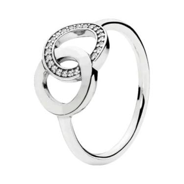 Imagem de Anel Feminino De Prata 925 Com Pentagrama Quadrado Tamanho 6 7 8 9 Joi