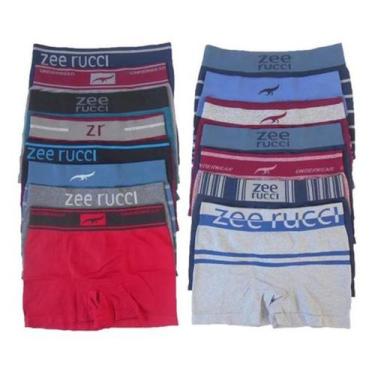 Imagem de Kit 10 Cuecas Boxer Adulto Microfibra Sem Costura Zee Rucci, Sortidas,