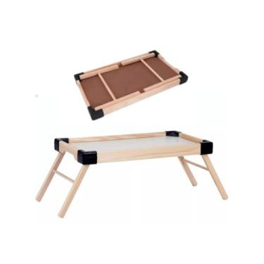 Imagem de Bandeja para servir Café da Manhã na Cama de madeira com pés Dobráveis Portátil para Refeições