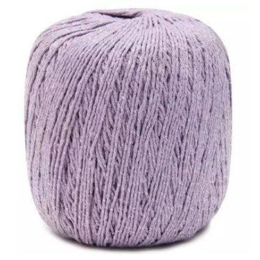 Imagem de Barbante para Crochê Roma Brilho Prata 4/6 400g Cor 600 Lilás Claro - 