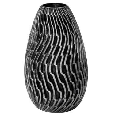 Imagem de Vaso Decorativo Texture PLA Ideal decorar sala, quarto, mesinha de centro moderno. (PRATA)